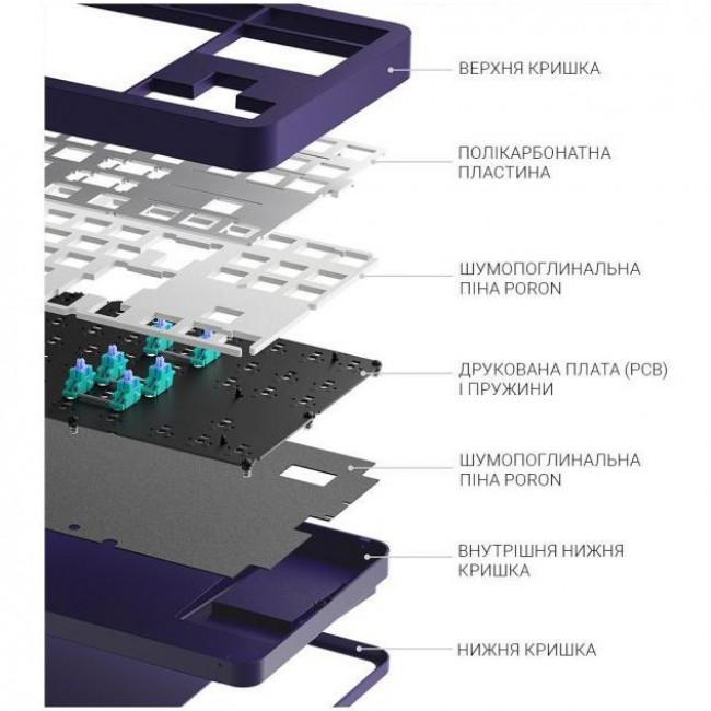 Dark Project ALU87 Celestial ENG/UA Purple (DPKB_CELESTIAL_87_ANSI_UA)