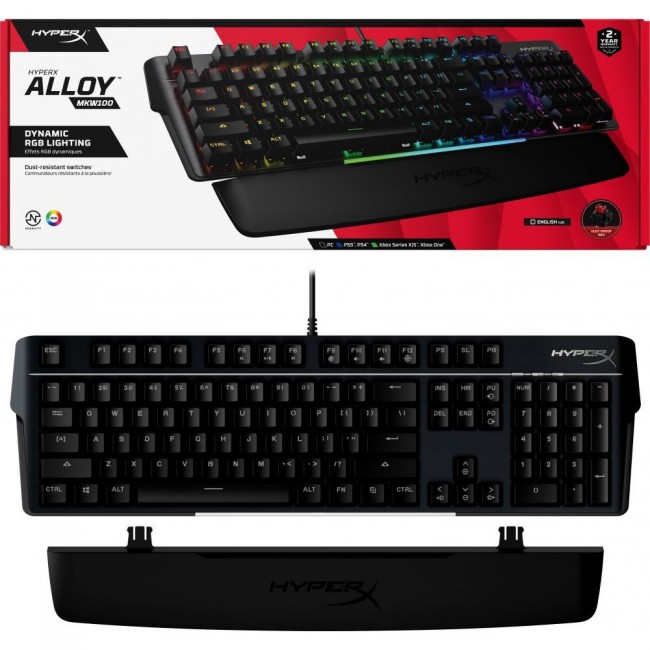 HyperX Alloy MKW100 Mechanical Gaming Keyboard Red US Layout (4P5E1AA)