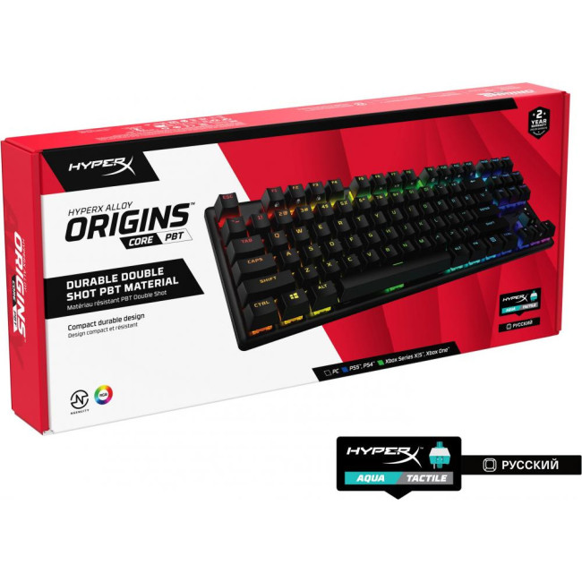 Клавиатура HyperX Alloy Origins Core PBT HX Aqua (639N9AA)