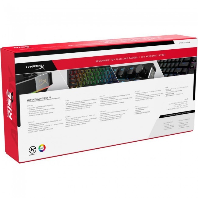 Клавиатура HyperX Alloy Rise 75 PBT HX Red USB Black (7G7A4AA)
