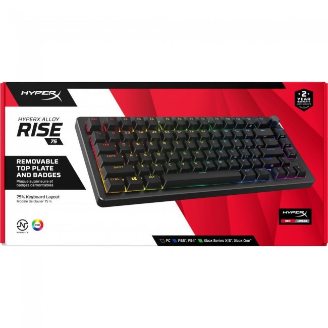 Клавиатура HyperX Alloy Rise 75 PBT HX Red USB Black (7G7A4AA)