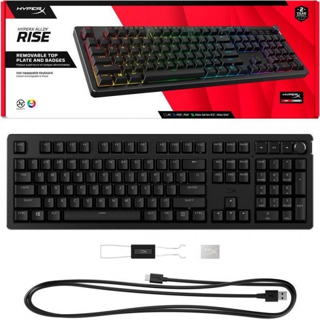 Клавиатура HyperX Alloy Rise PBT HX Red USB Black (7G7A3AA)