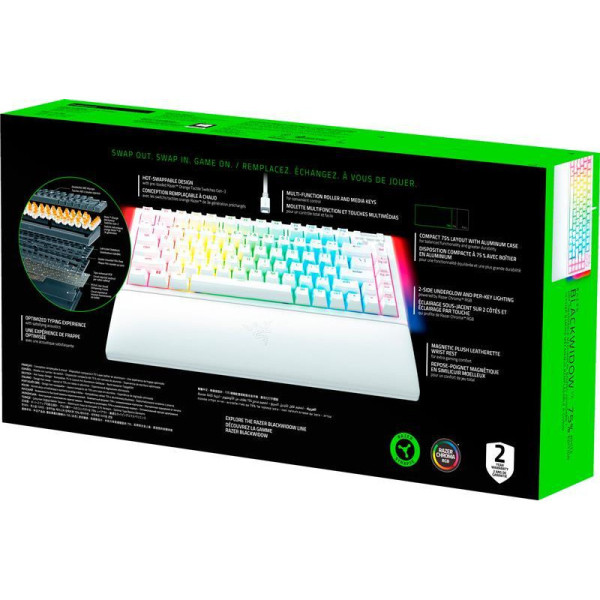 Клавиатура Razer BlackWidow V4 75% White (RZ03-05001700-R3M1)