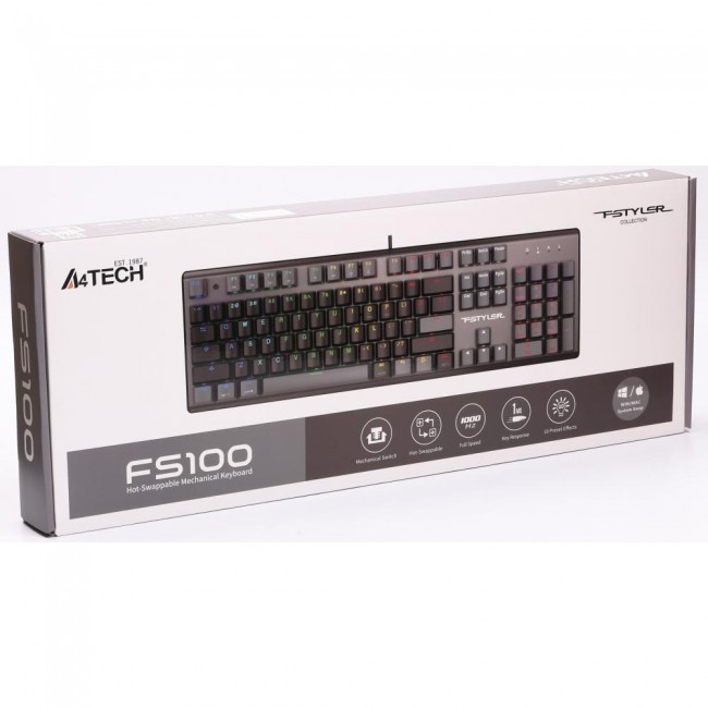 Клавиатура A4Tech Fstyler FS100 FS Switch Stone Black