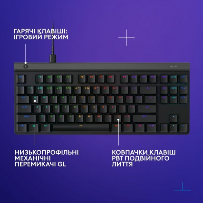 Logitech G515 TKL Wired Gaming Keyboard Black (920-012872)