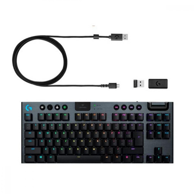 Клавиатура Logitech G915 Gaming TKL Tenkeyless LIGHTSPEED RGB GL CLICKY Black (920-009537)