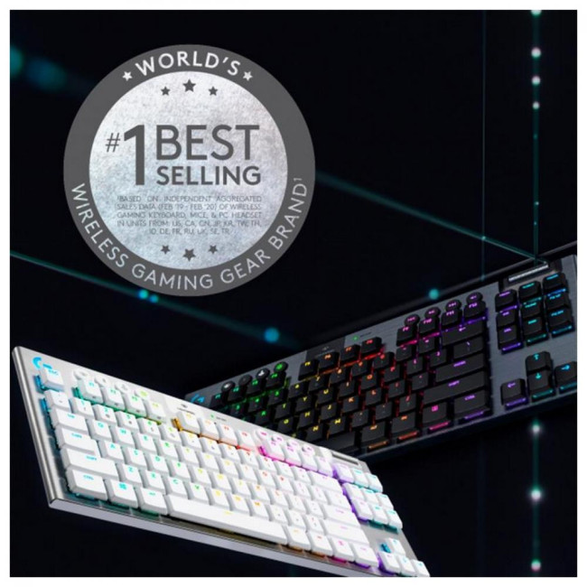 Клавиатура Logitech G915 Gaming TKL Tenkeyless LIGHTSPEED RGB GL CLICKY Black (920-009537)