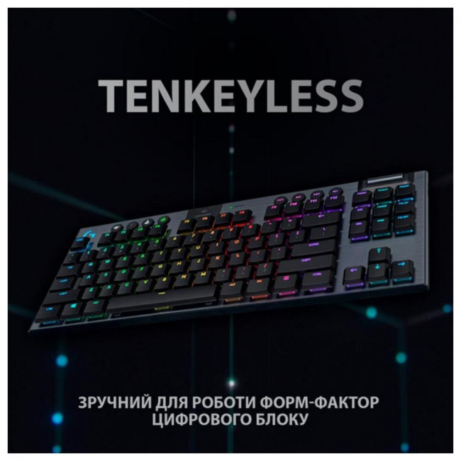 Клавиатура Logitech G915 Gaming TKL Tenkeyless LIGHTSPEED RGB GL CLICKY Black (920-009537)