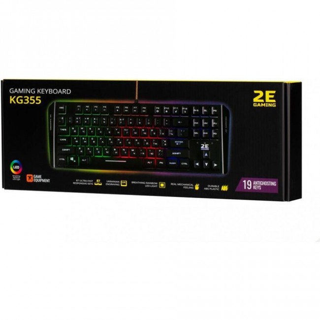 2E Gaming KG355 LED 87key USB Black (2E-KG355UBK)
