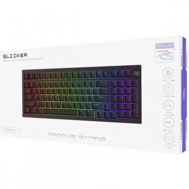 Клавиатура Proove Gaming Slicker Wireless Keyboard Black (WKSL00022401)