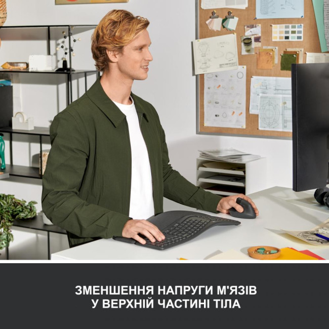 Мышь Logitech Lift Left Vertical Ergonomic Wireless/Bluetooth Graphite (910-006474)