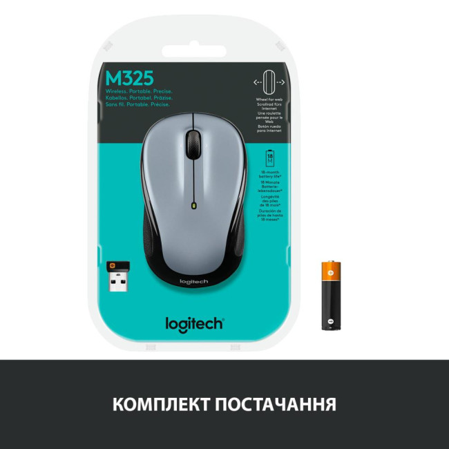 Мышь Logitech M325s Light Silver (910-006813)