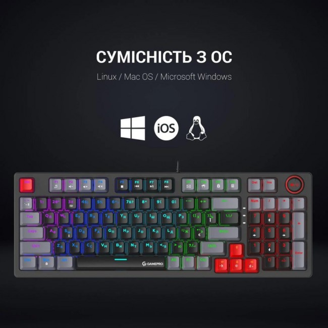 GamePro MK120 Blue Switches USB Black (MK120B)