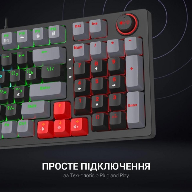GamePro MK120 Blue Switches USB Black (MK120B)