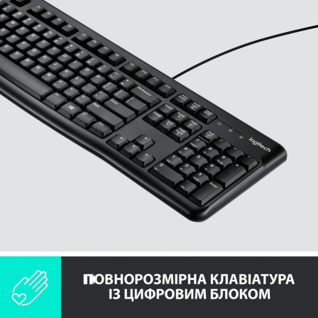 Комплект (клавиатура + мышь) Logitech MK120 Desktop UA/RU (920-002563)