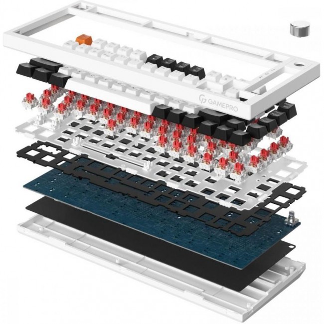 Клавиатура GamePro MK160 Outemu Red Hot-Swap Switch White