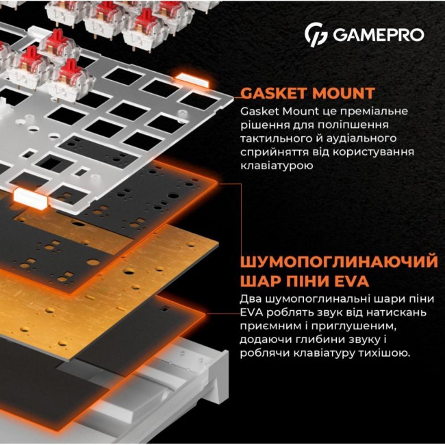 Клавиатура GamePro MK180 Outemu Red Hot-Swap Switch Black