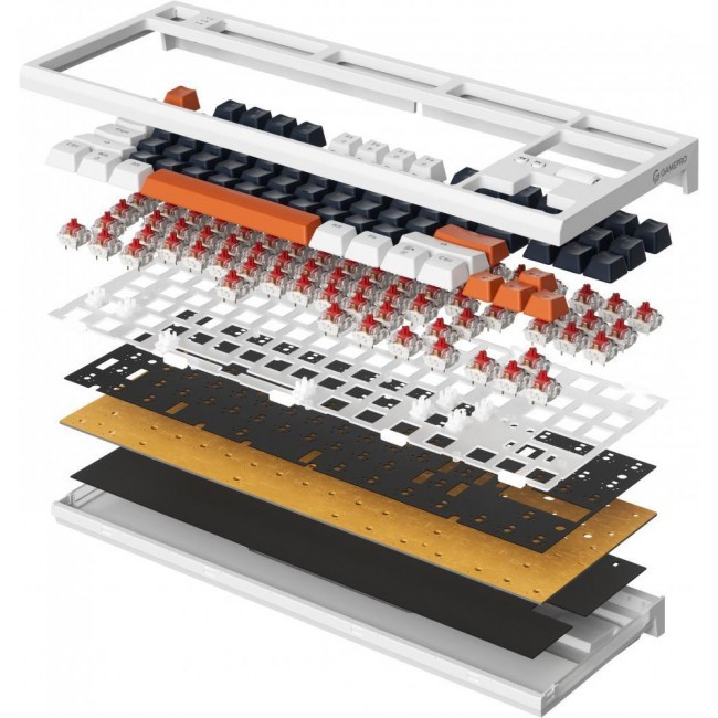 Клавиатура GamePro MK180 Outemu Red Hot-Swap Switch White
