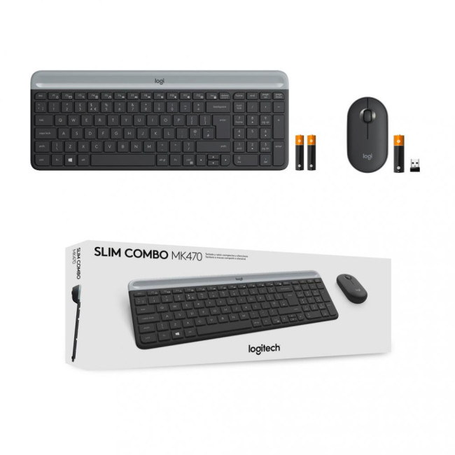 Клавиатура Logitech MK470 Wireless Slim Graphite UA (920-009204)