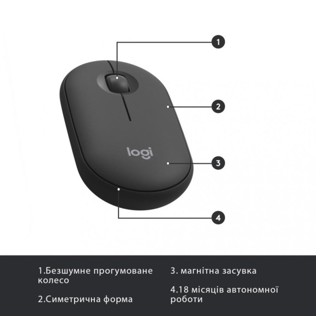 Клавиатура Logitech MK470 Wireless Slim Graphite UA (920-009204)