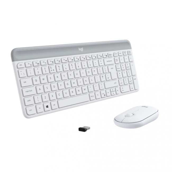 Клавиатура Logitech MK470 Wireless Slim Off-White UA (920-009205)