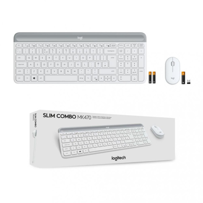 Клавиатура Logitech MK470 Wireless Slim Off-White UA (920-009205)