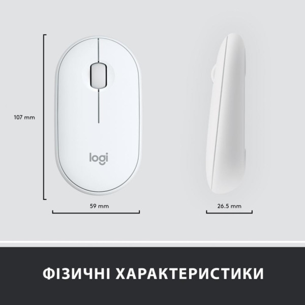Комплект (клавиатура + мышь) Logitech MK470 Wireless Slim Off-White UA (920-009205)
