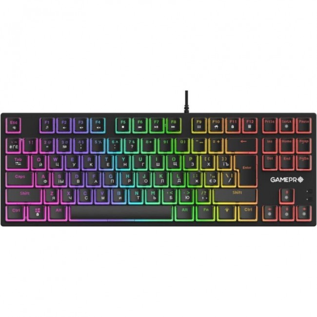 Клавиатура GamePro MK85B Blue Switch RGB USB Black