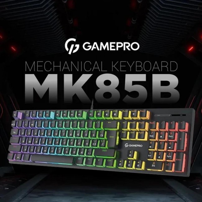 GamePro MK85B Blue Switch RGB USB Black (MK85B)