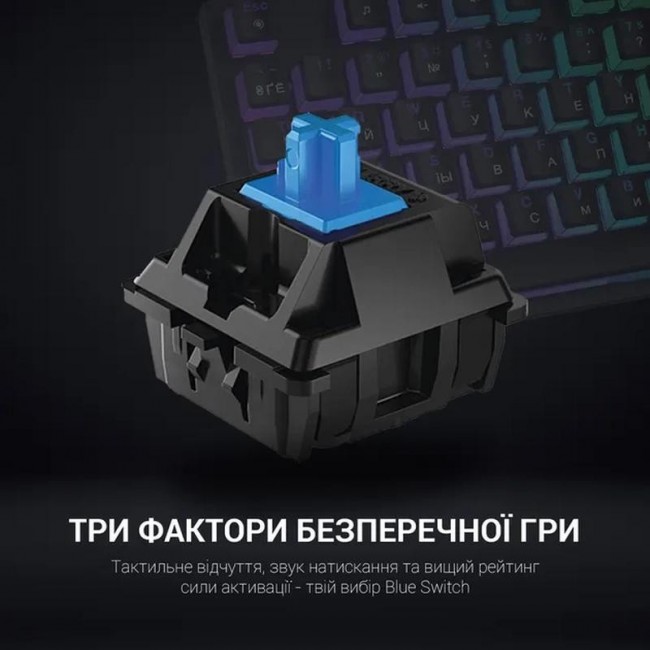 GamePro MK85B Blue Switch RGB USB Black (MK85B)