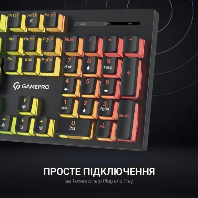 GamePro MK85B Blue Switch RGB USB Black (MK85B)