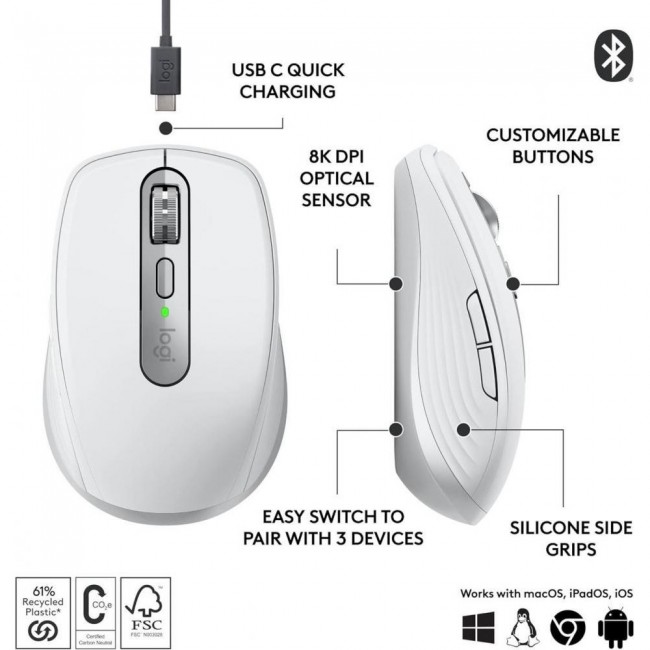 Logitech MX Anywhere 3S Pale Grey (910-006930)