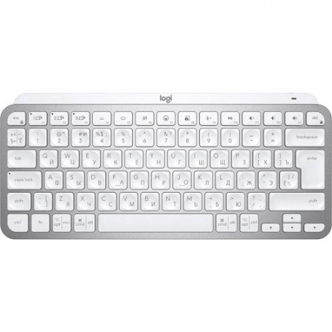 Клавиатура Logitech MX Keys Mini For Mac Wireless Illuminated Pale Grey (920-010526)