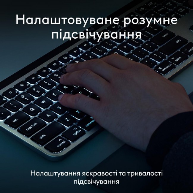 Беспроводная клавиатура и мышь Logitech MX Keys S Combo for Mac Space Gray (920-012845)