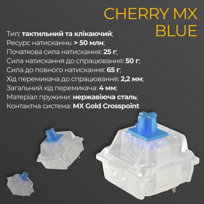 Ducky One 3 Cherry MX Blue RGB UA USB Black (DKON2108ST-CUAPXCLAWSC1)