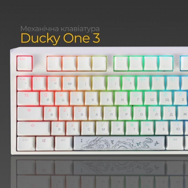Ducky One 3 Cherry MX Blue RGB UA USB White (DKON2108ST-CUAPXPWWWSC1)