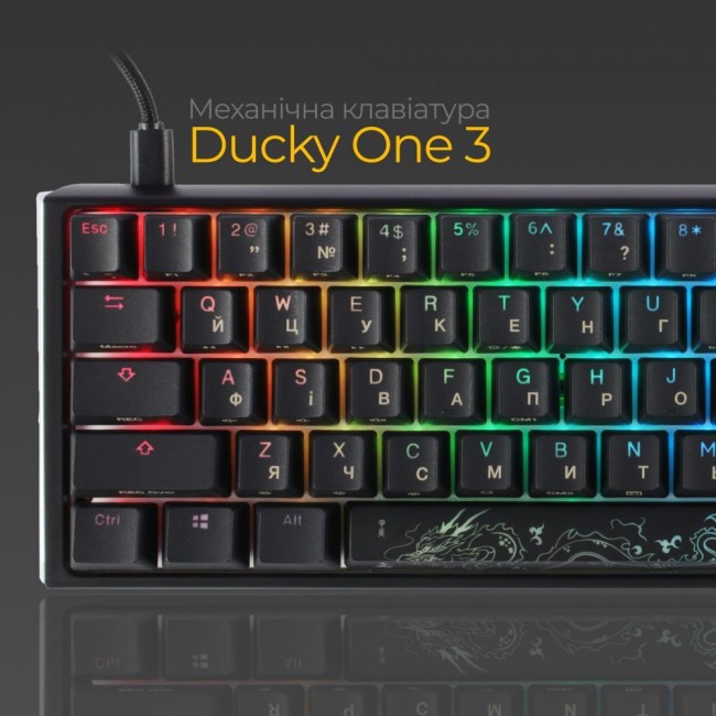 Ducky One 3 SF Cherry MX Red RGB UA USB Black (DKON2167ST-RUAPXCLAWSC1)