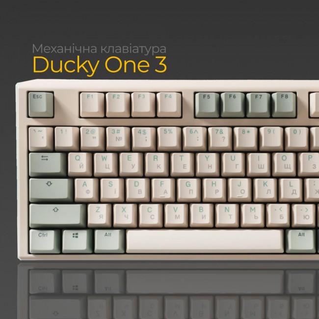 Ducky One 3 TKL Cherry MX Silent Red UA USB Cream (DKON2187-SUAPXМAEGGC1)