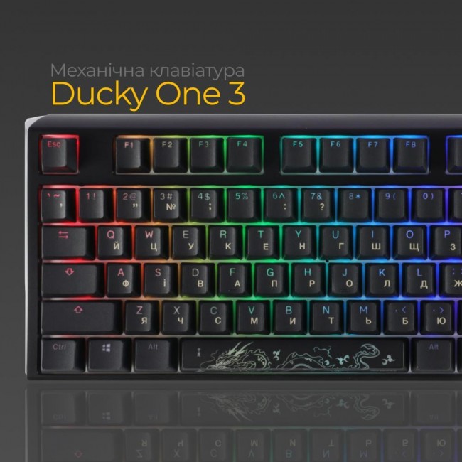 Ducky One 3 TKL Cherry MX Speed Silver RGB UA USB Black (DKON2187ST-PUAPXCLAWSC1)