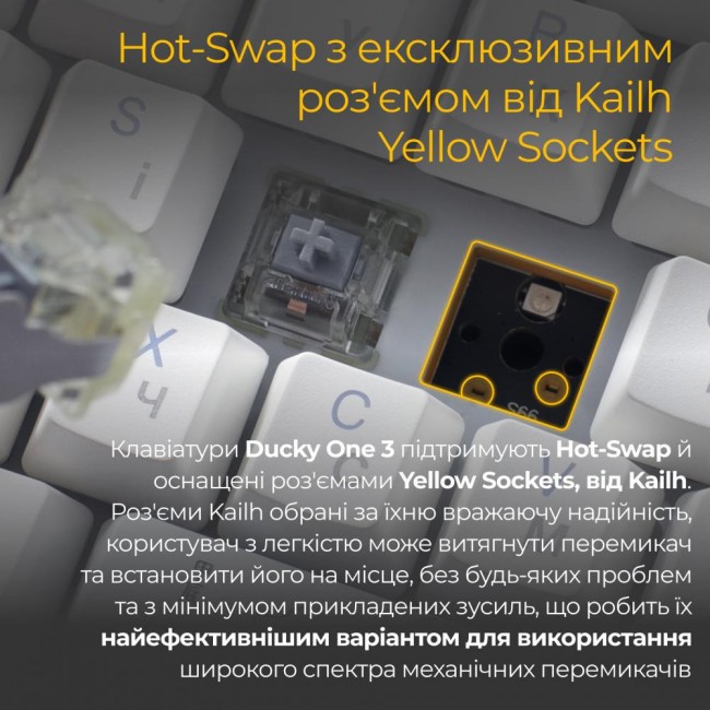Ducky One 3 TKL Cherry MX Speed Silver RGB UA USB White (DKON2187ST-PUAPXPWWWSC1)
