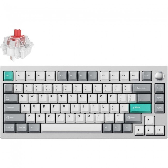 Lemokey P1 Pro Keychron Super Red Space Silver (P1P-X1-UA)