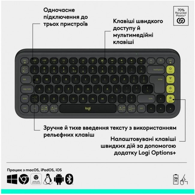 Logitech POP Icon Keys Graphite (920-013157)