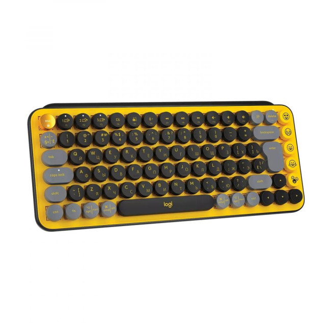 Клавіатура Logitech POP Keys Wireless Mechanical Keyboard UA Blast Yellow (920-010735)