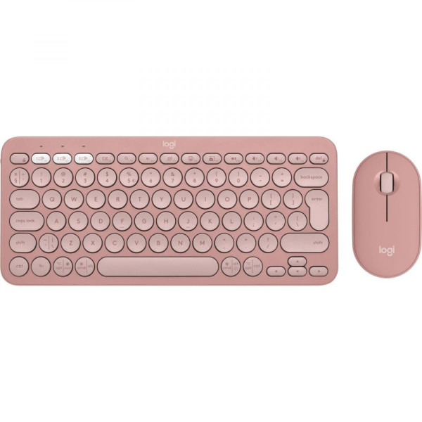 Комплект: клавиатура и мышь Logitech Pebble 2 Combo Rose Wireless (920-012241)