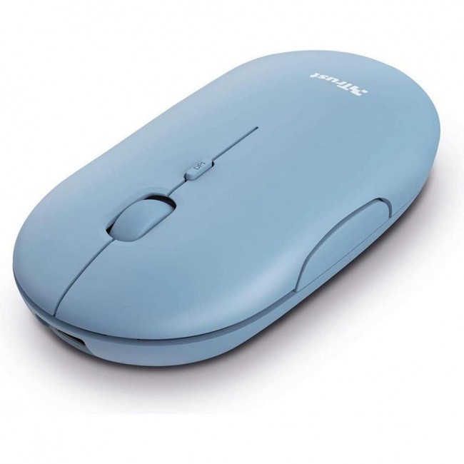 Trust Puck Rechargeable Ultra-Thin BT WL Silent Blue (24126)