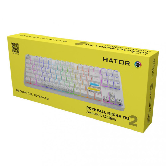 Клавіатура HATOR Rockfall 2 Mecha TKL Authentic Edition White (HTK-531)
