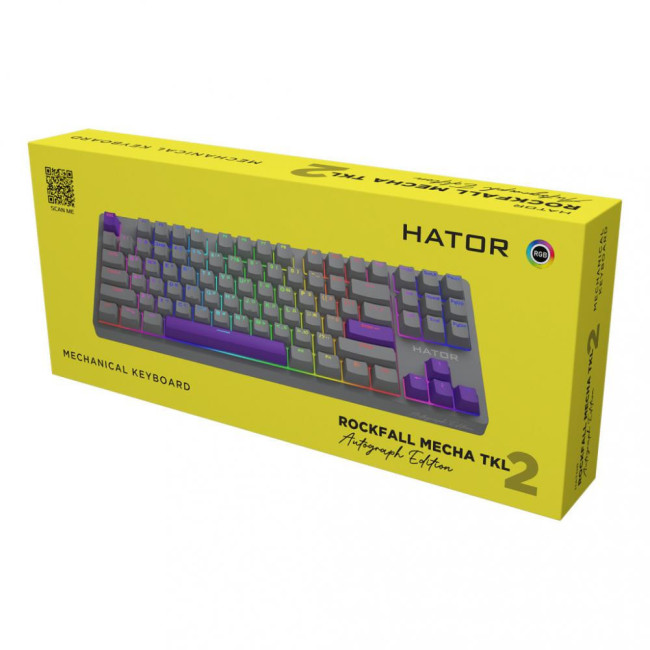 Клавиатура HATOR Rockfall 2 Mecha TKL Autograph Edition Titanium (HTK-526)