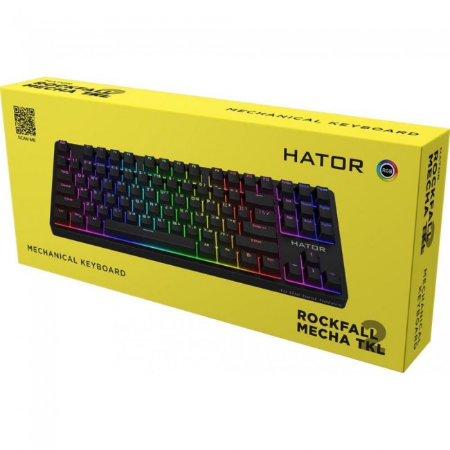 Клавиатура HATOR Rockfall 2 Mecha TKL Orange Black (HTK-520)