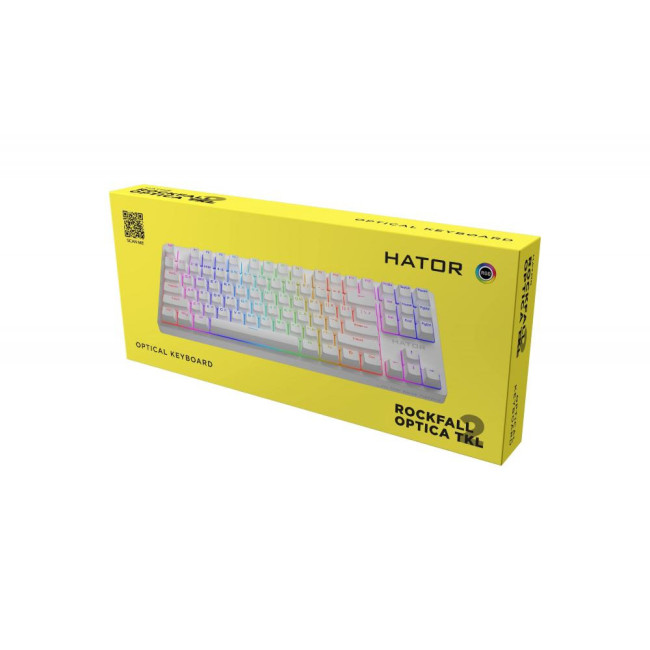 Клавиатура HATOR Rockfall 2 Optica TKL Black White (HTK-731)