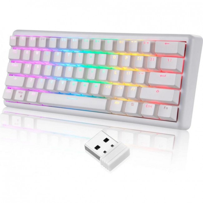 Клавиатура Motospeed SK66 Gateron Blue Hot Swap White (mtsk66wmb)